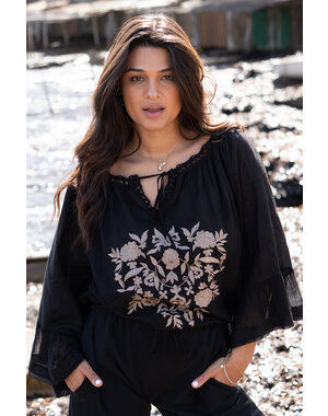 Ibzmode Blouse Yira Bordado Black