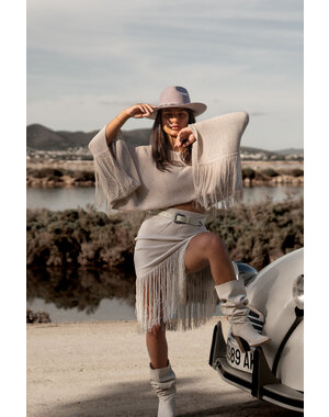 MOOST Wanted Rok Rose Fringe Licht Beige