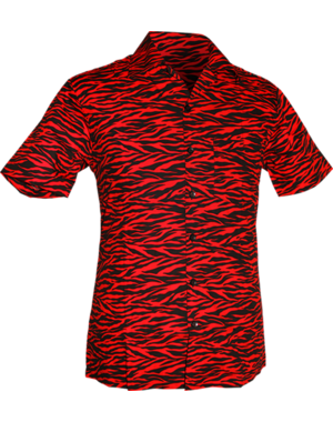 Chenaski Overhemd korte mouw Zebra red, black