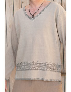 Ibzmode Shirt V-hals Raf zandkleur