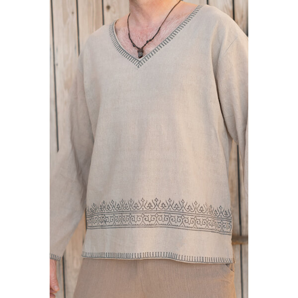 Ibzmode Shirt V-hals Raf zandkleur | IBZmode