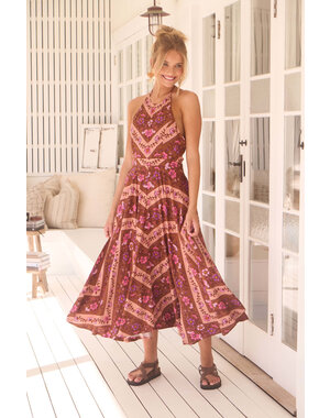 Jaase Midi Jurk Chevron Cannes