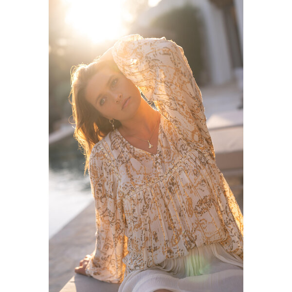 Ibzmode Blouse Kiki Paisley Sand | ibzmode
