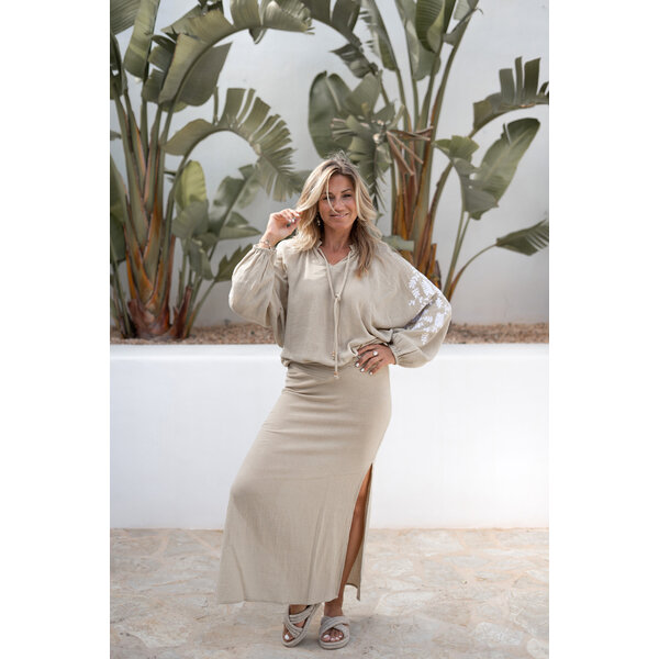 Ibzmode Lange Rok Vibrante Encanto Sand | ibzmode