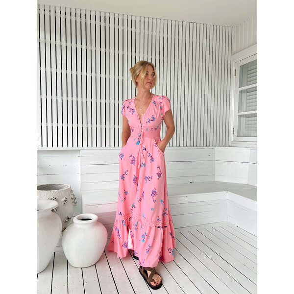Jaase Maxi Jurk Wild Berry Romi | Jaase