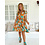 Jaase Korte Jurk Aqua Fields Tracey | Jaase
