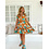 Jaase Korte Jurk Aqua Fields Tracey | Jaase