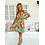 Jaase Korte Jurk Aqua Fields Tracey | Jaase