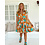 Jaase Korte Jurk Aqua Fields Tracey | Jaase
