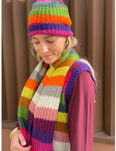 Bindi Beanie Rainbow striped Multicolor