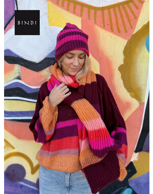 Bindi Trui Striped combi pink