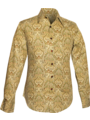 Chenaski Overhemd Ornamentical Paisley creme , green , brown