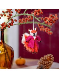 Sjaal met Verhaal Hanger Vos Indian Summer Burgundy
