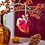 Sjaal met Verhaal Hanger Vos Indian Summer Burgundy | Sjaal met Verhaal