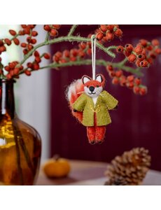 Sjaal met Verhaal Hanger Vos Indian Summer Lichtgroen