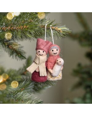 Sjaal met Verhaal Hanger Jozef & Maria Cyclaam-Oudroze