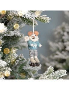 Sjaal met Verhaal Hanger Muis Schaatser