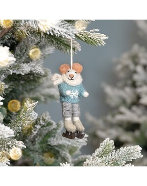 Sjaal met Verhaal Hanger Muis Schaatser