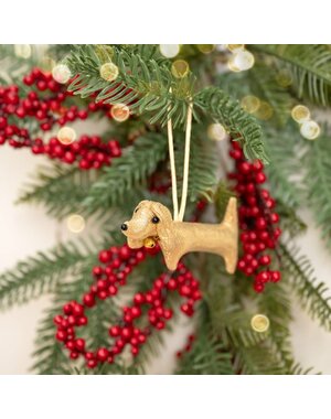 Sjaal met Verhaal Hanger Teckel Goud