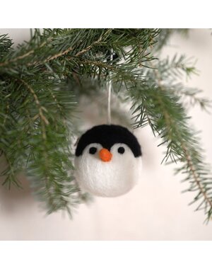 Sjaal met Verhaal Kerstbal Pinguin