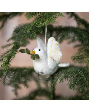 Sjaal met Verhaal Vredesduif Goud met Olijftakje