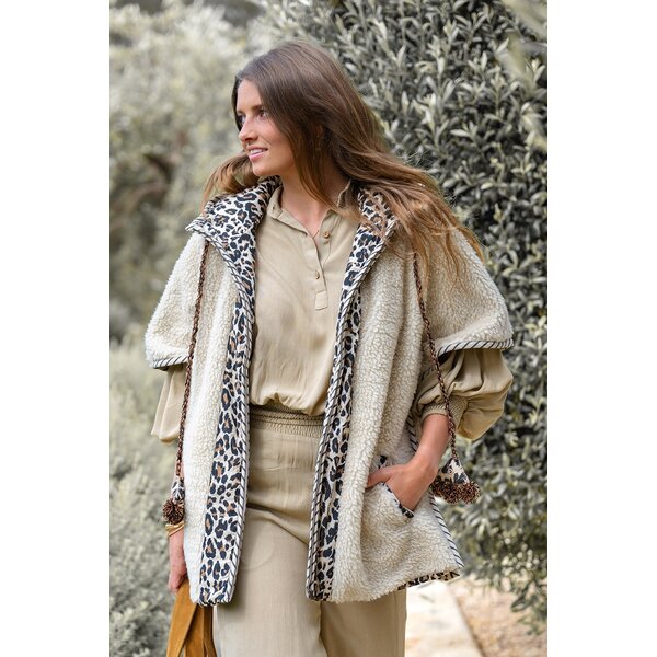 Ibzmode Jacket Osito Ecru leopard | IBZmode