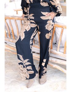 Ibzmode Pantalon Brisa Floreado Black