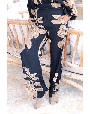 Ibzmode Pantalon Brisa Floreado Black