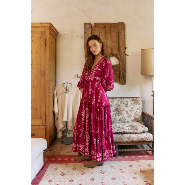Jaase Maxi Jurk Rhubarb Teresa | Jaase