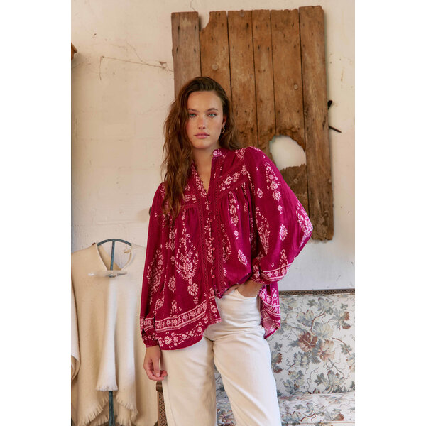 Jaase Blouse Rhubarb Bree | Jaase