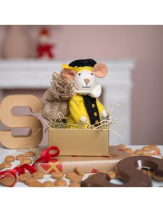 Sjaal met Verhaal Decoratie Muis Pietermuis Geel