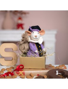 Sjaal met Verhaal Decoratie Muis Pietermuis Lila