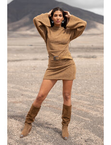 MOOST Wanted Korte Jurk Jaida bruine melange