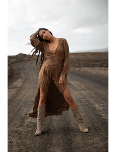 MOOST Wanted Maxi Jurk Lotta - Bruin