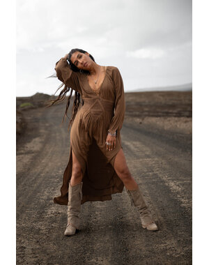 MOOST Wanted Maxi Jurk Lotta - Bruin