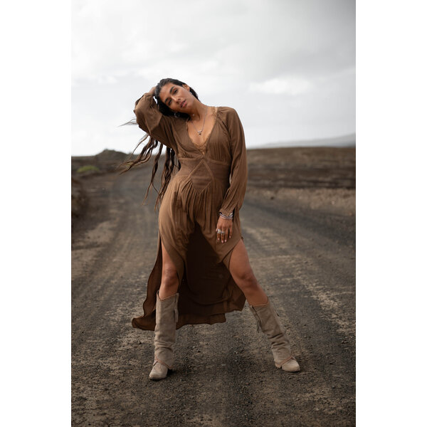 MOOST Wanted Maxi Jurk Lotta - Bruin | Moost Wanted