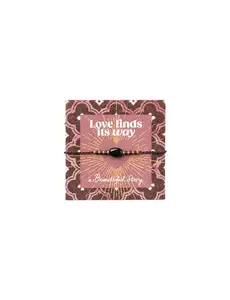A Beautiful Story Armband Gemstone Card Love Finds It Way Garnet goud