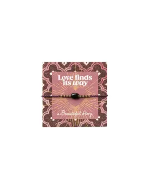 A Beautiful Story Armband Gemstone Card Love Finds It Way Garnet goud