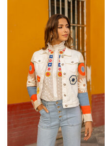  Jeans jasje Aida white