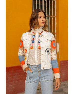  Jeans jasje Aida white