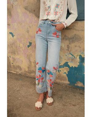  Jeans Broek Flowers