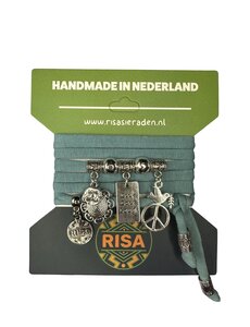 Risa Live Love Laugh Turquoise - Zilver