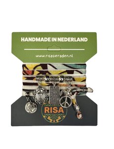 Risa Live Love Laugh Turquoise-Geel - Zilver