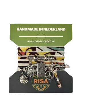 Risa Live Love Laugh Turquoise-Geel - Zilver