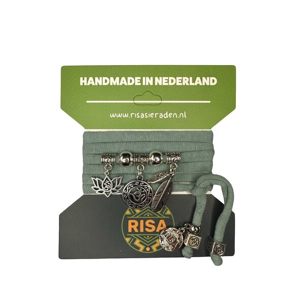 Risa Wikkelarmband Ohm Ice Blue - Zilver | Risa