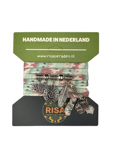 Risa Ohm Turquoise-roze - Zilver