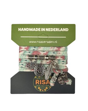 Risa Ohm Turquoise-roze - Zilver