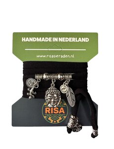 Risa Boeddha Groot zwart - Zilver