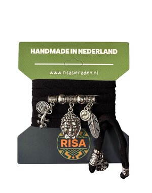 Risa Boeddha Groot zwart - Zilver