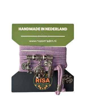 Risa Boeddha Groot Lila - Zilver